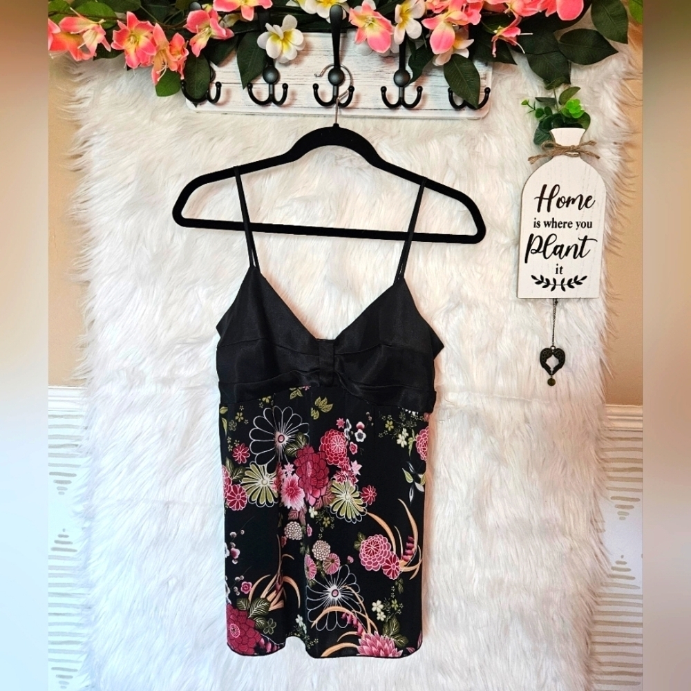 Sakura Satin Feel Floral Camisole